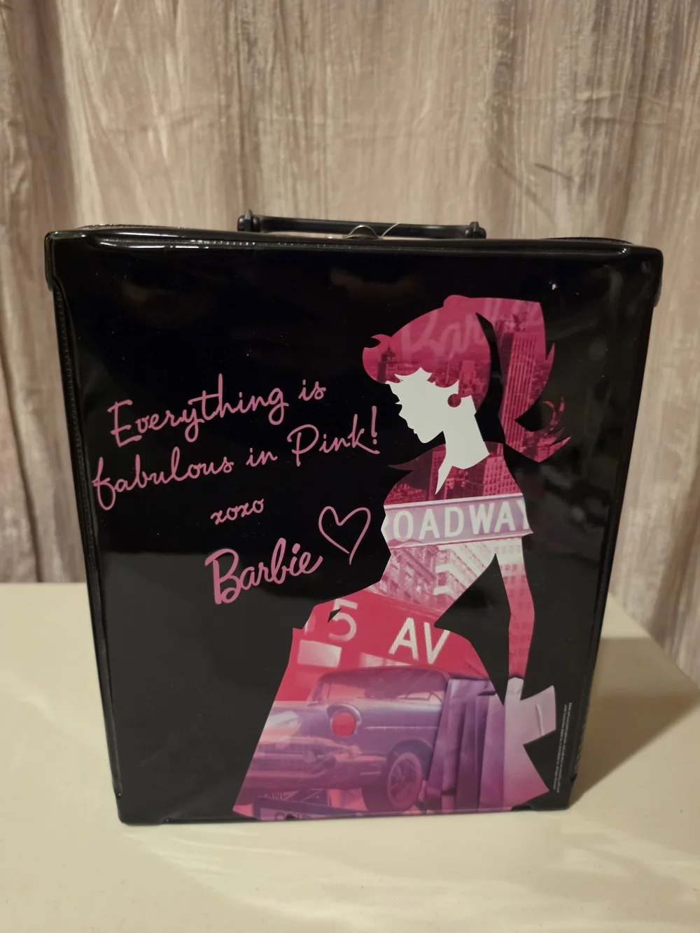 Barbie Black and Pink Storage Bin - Everything is Fabulous in Pink